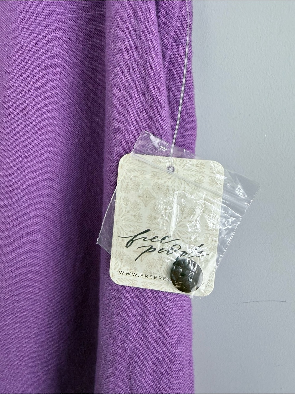 Free People Free-est Dulce Linen Mini Dress in Bellflower S NWT Boho Coastal - Picture 7 of 14